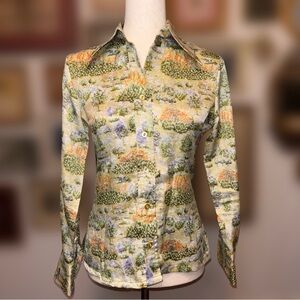 STUNNING Vintage Dagger Collar Blouse